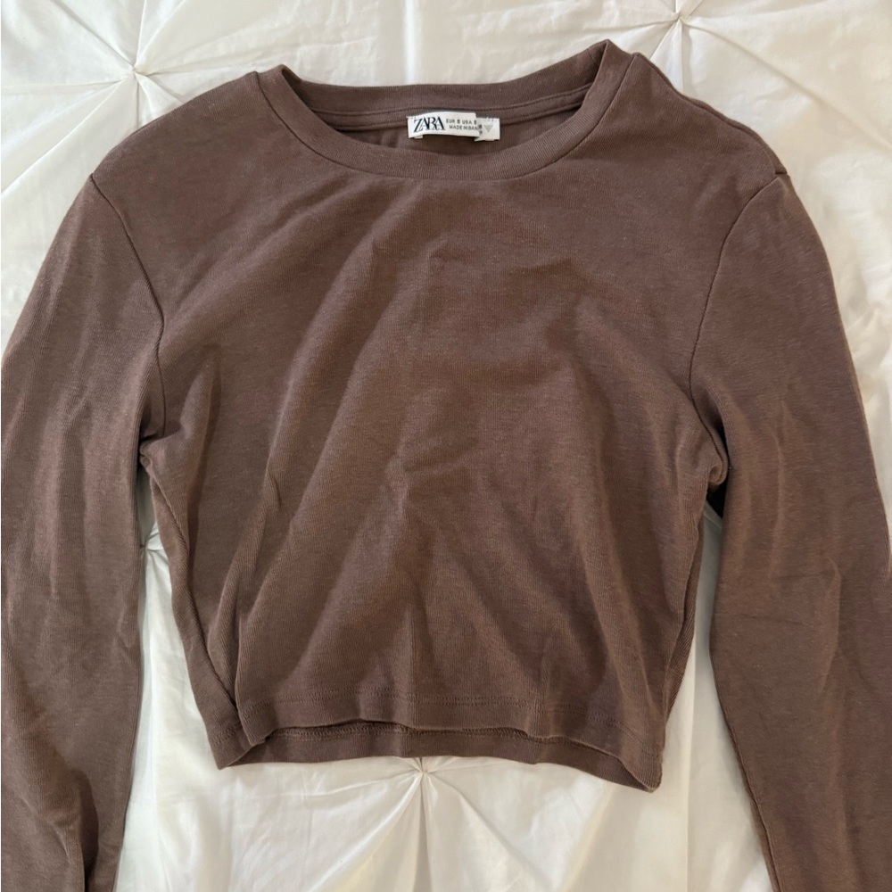 Zara Women's Cocoa Long Sleeve Tee